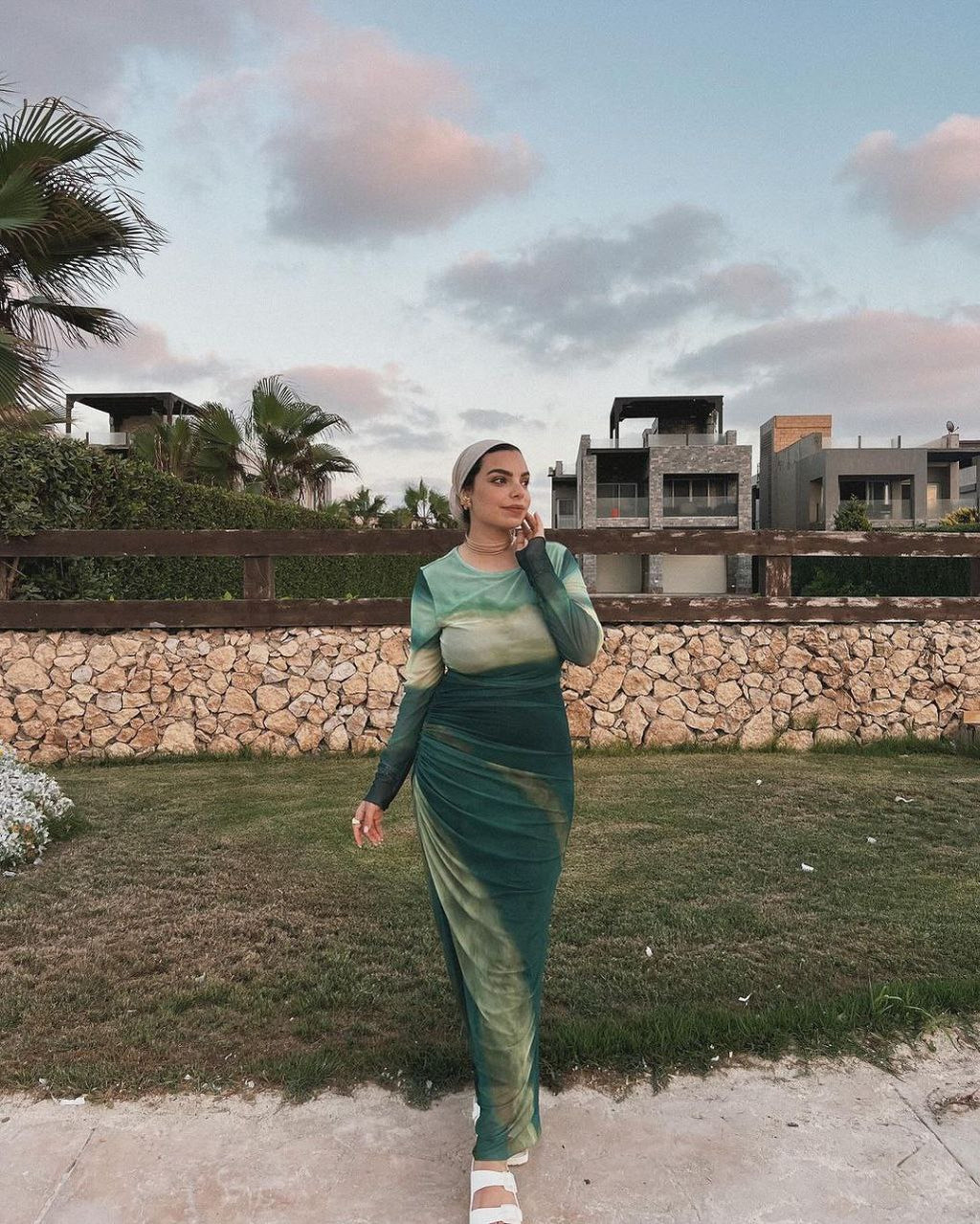 blue beach toull dress