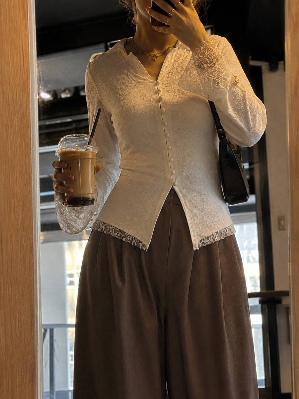 White toull blouse