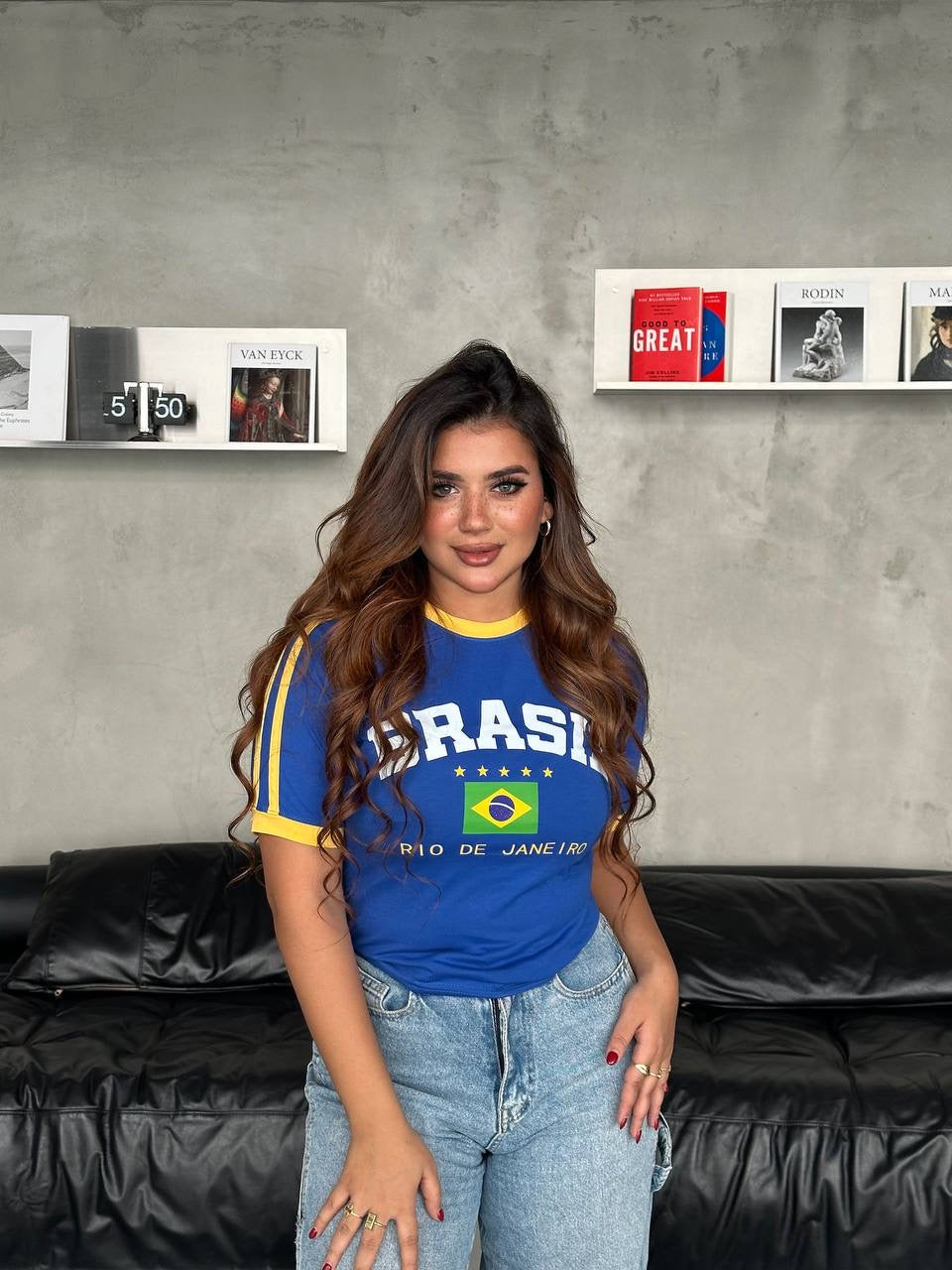 Blue brasil top