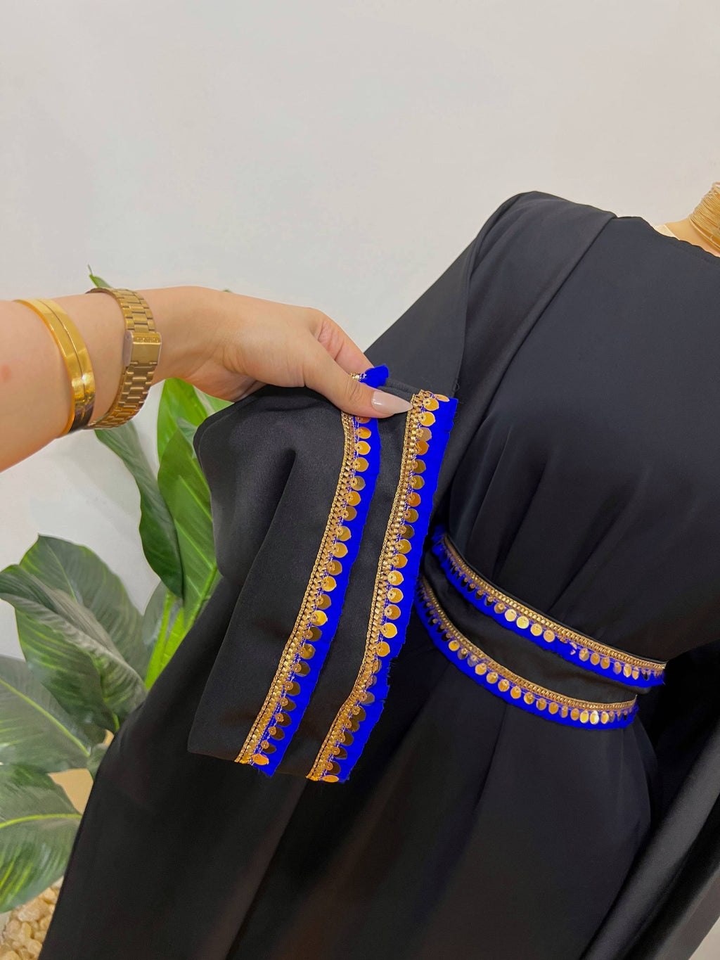 Navy blue caftan