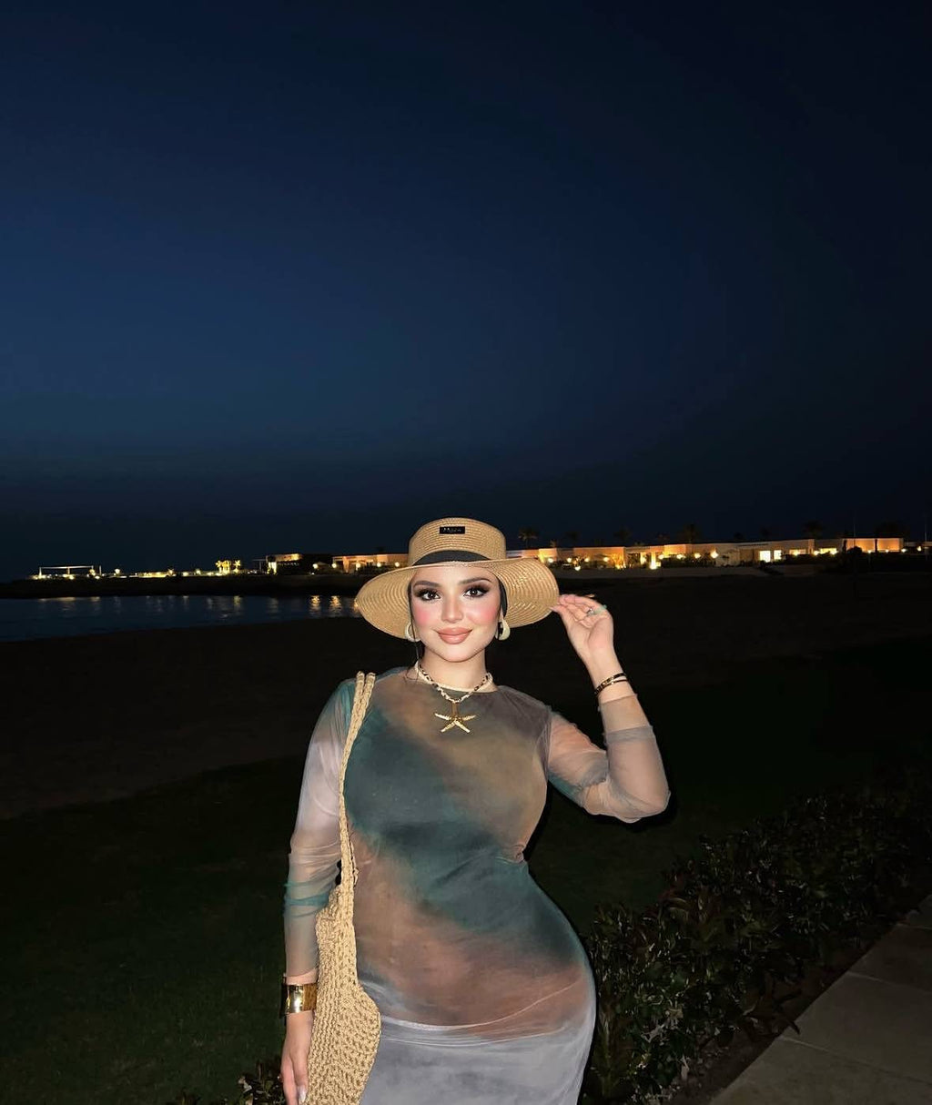 Brown toull dress