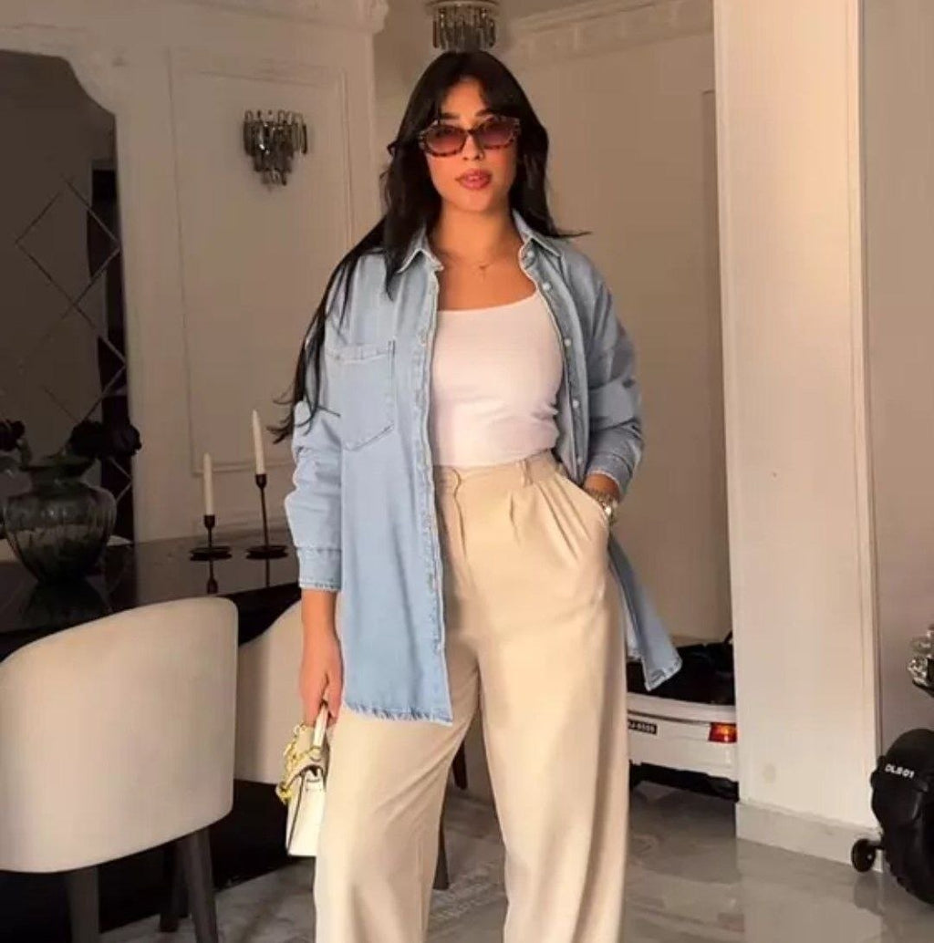 light jeans chemise