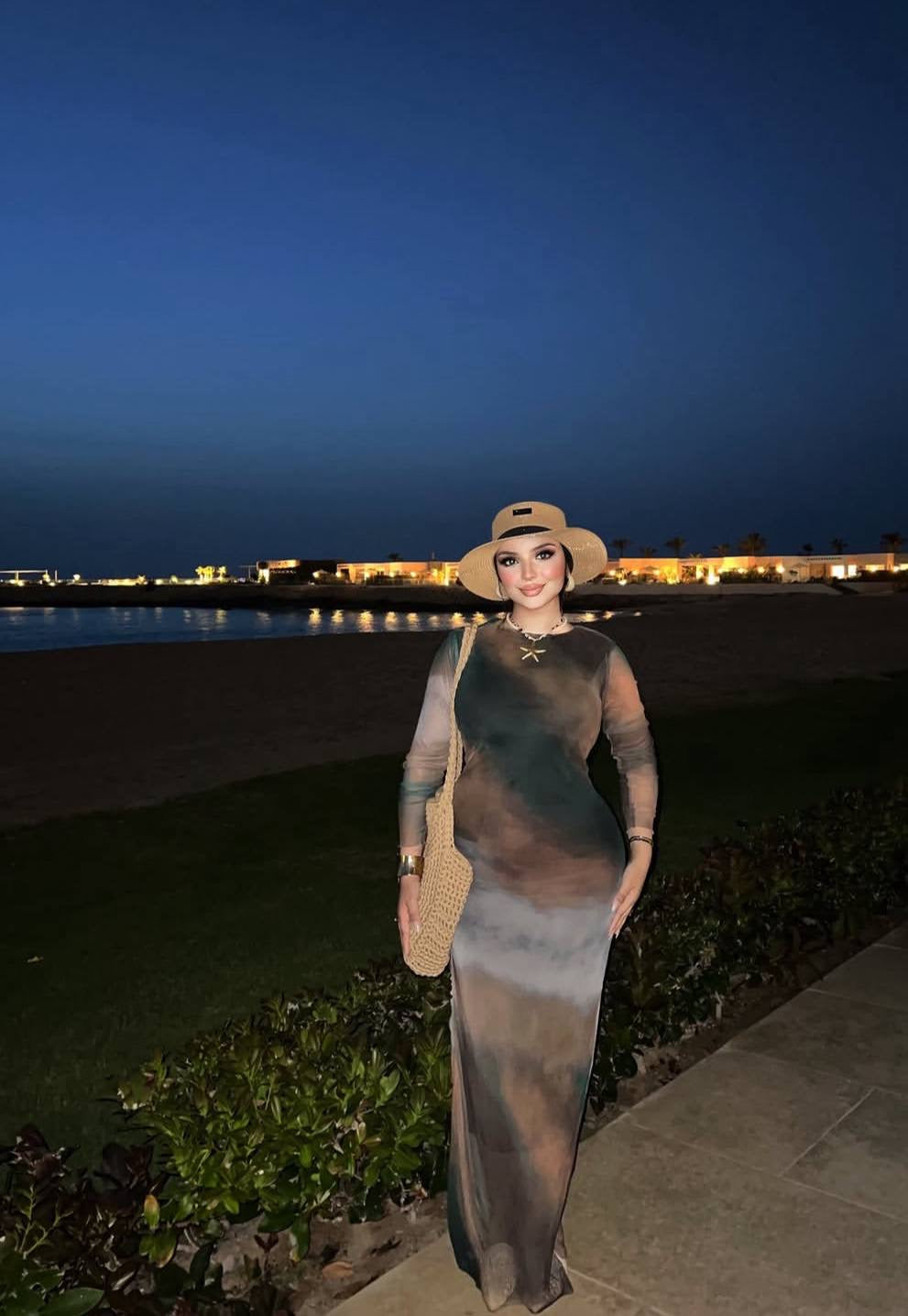 Brown toull dress