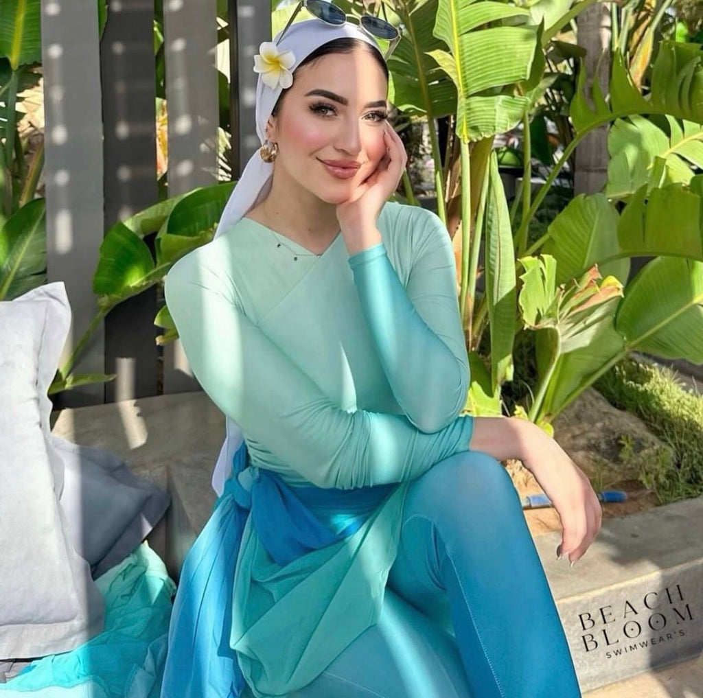 Sky blue burkini