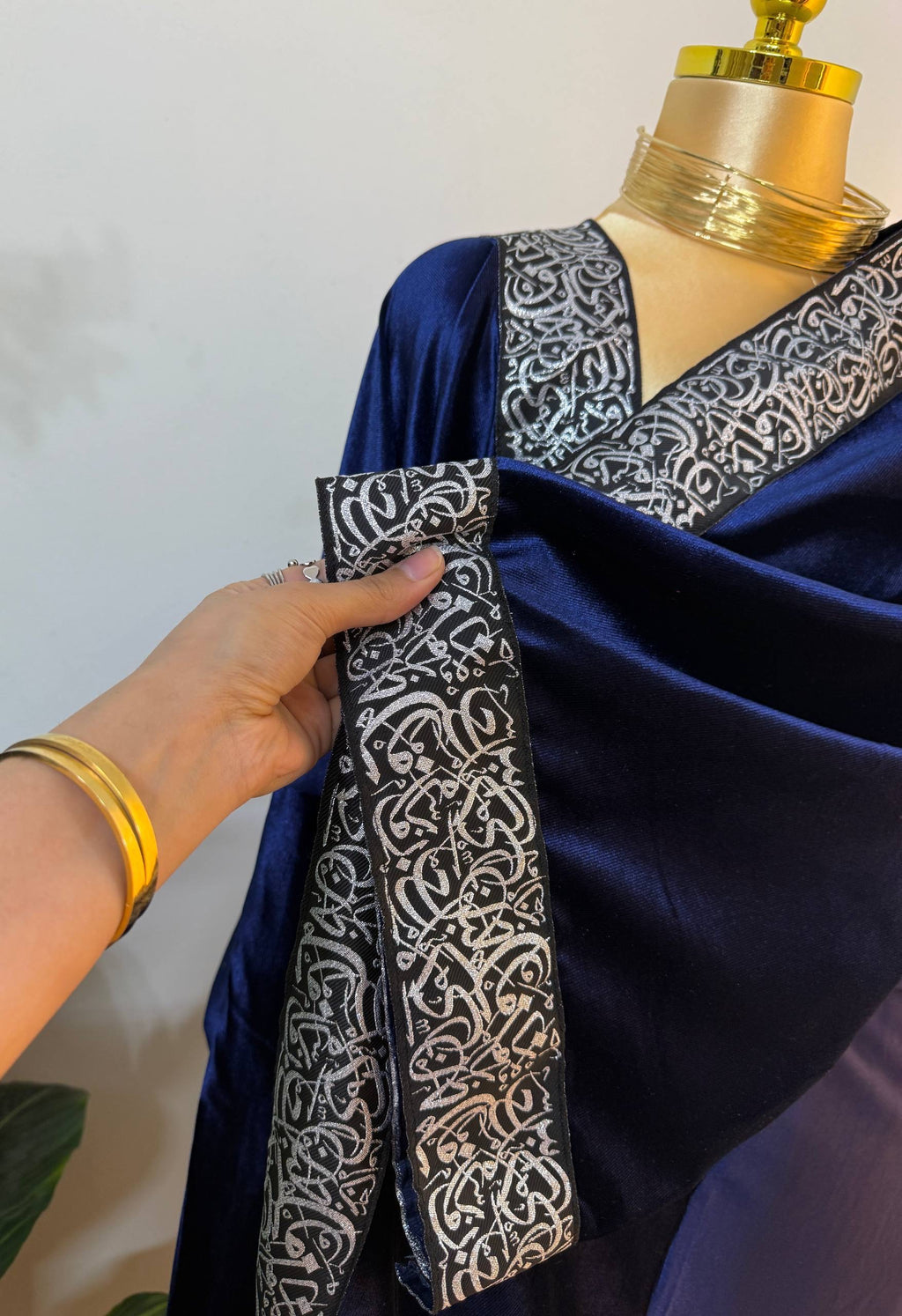 Navy blue caftan