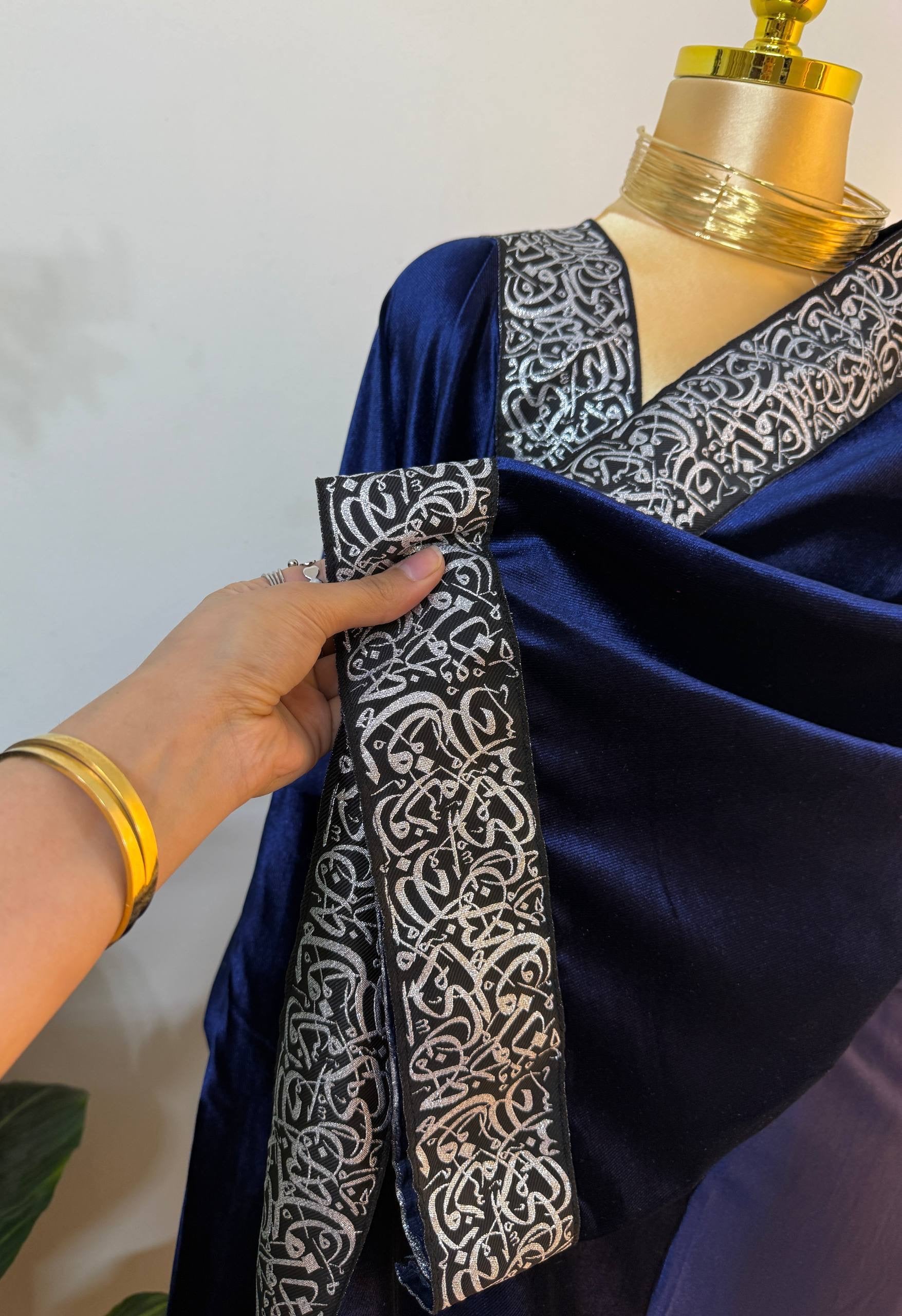 Navy blue caftan