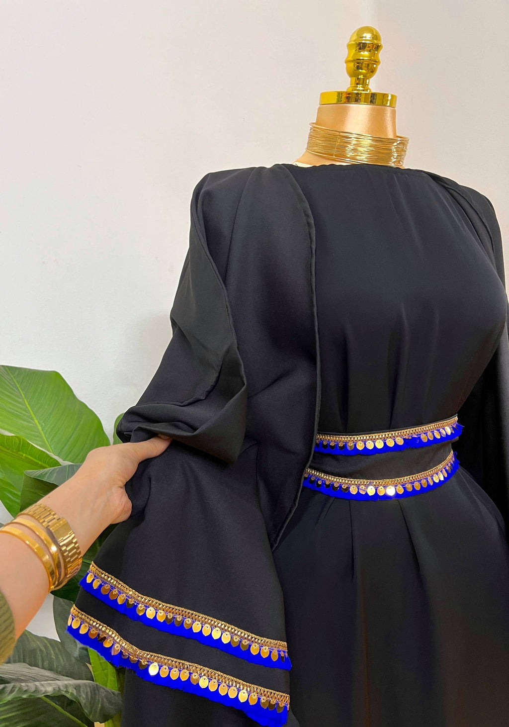 Navy blue caftan
