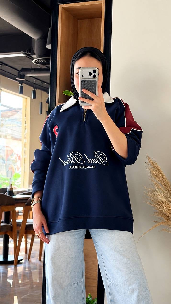 Half zipper sweetshirt