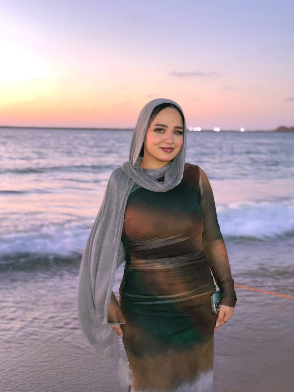 Brown toull dress