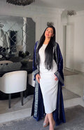 Navy open caftan