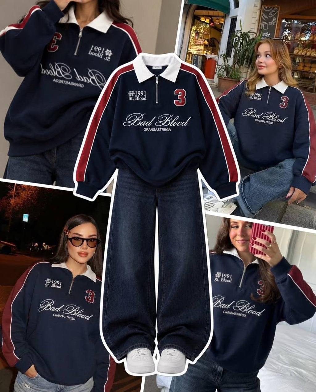 Half zipper sweetshirt
