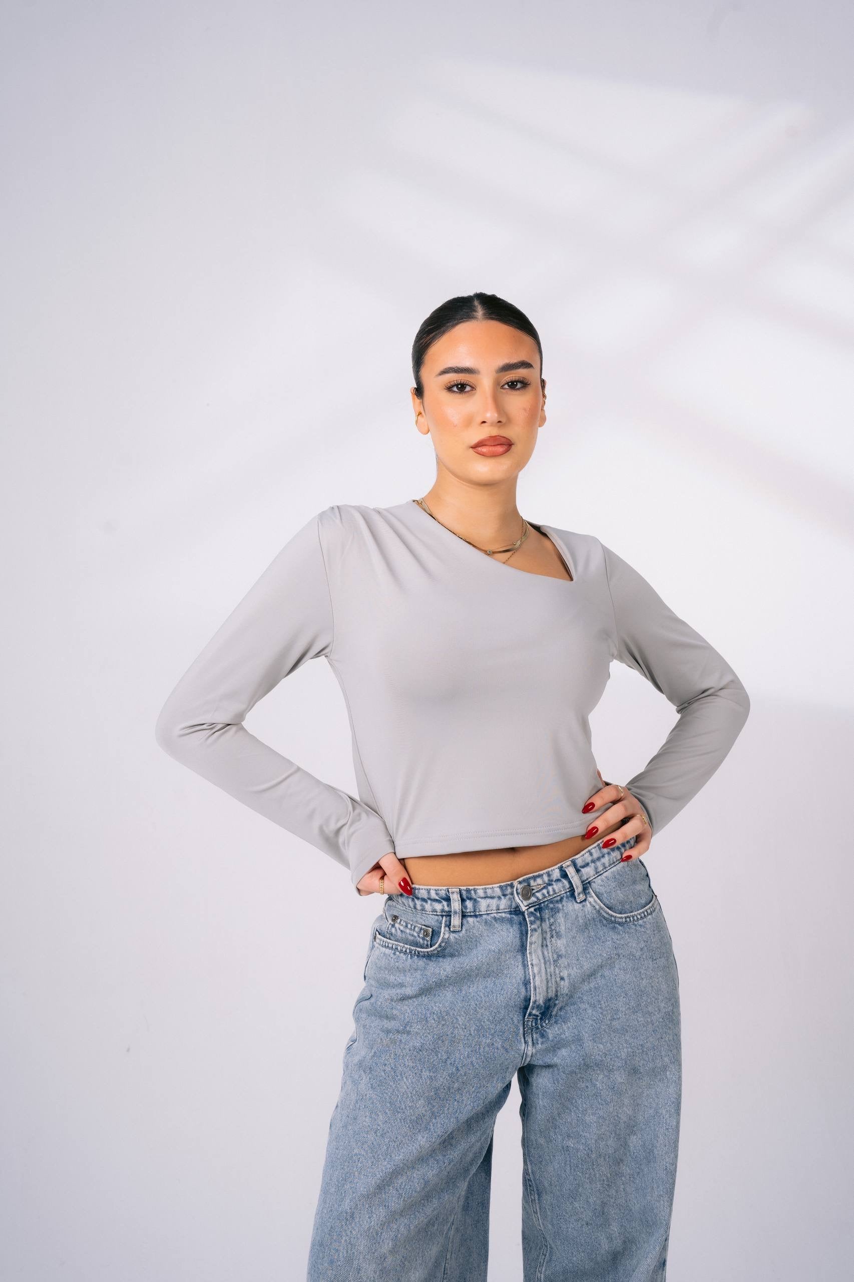 V cropped top