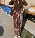 Half zipper burkini