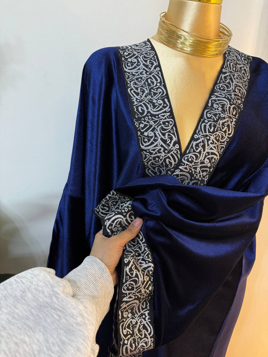 Navy blue caftan