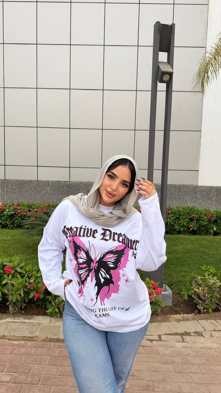 Butterfly oversize shirt