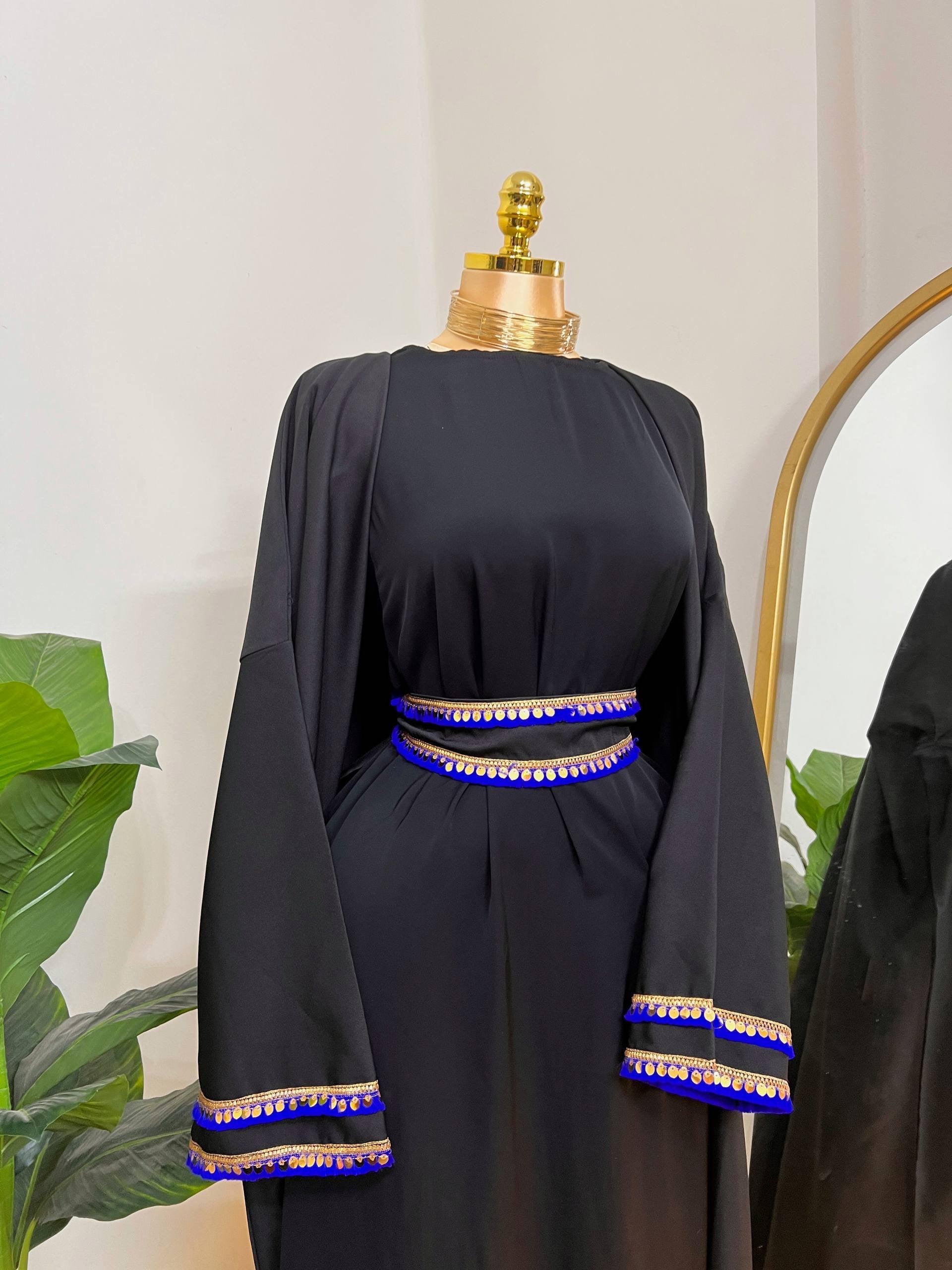 Navy blue caftan