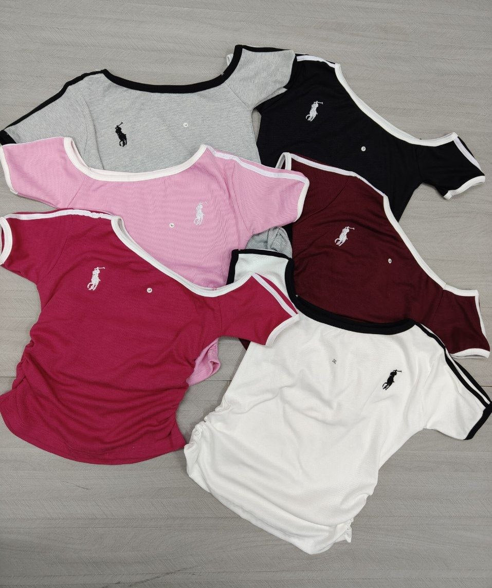 Polo shoulder top