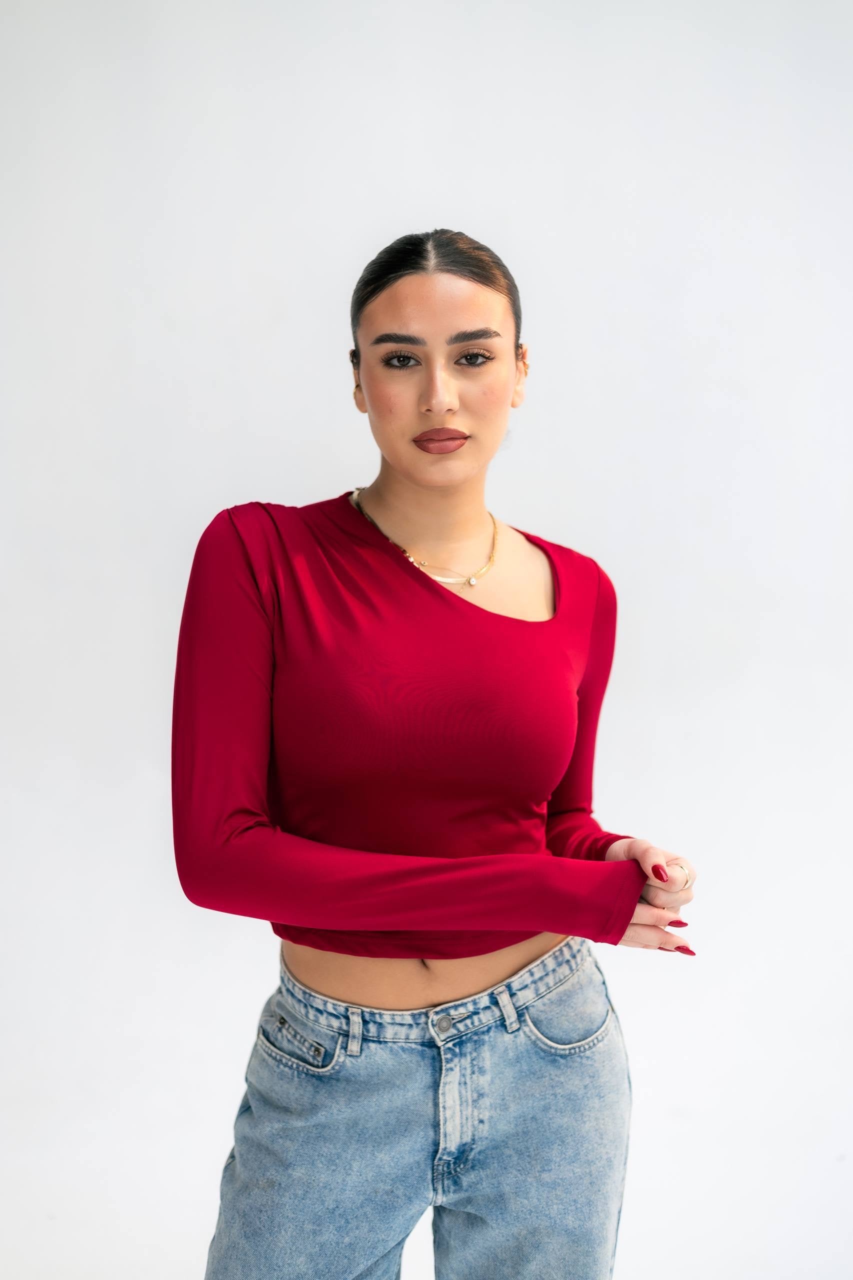 V cropped top