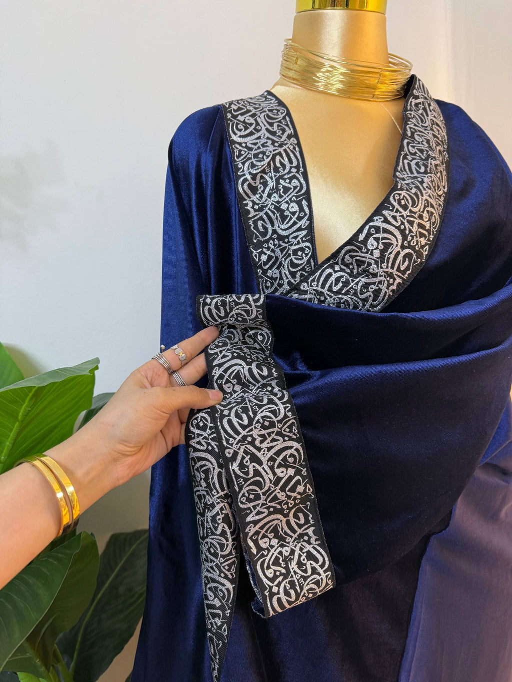 Navy blue caftan