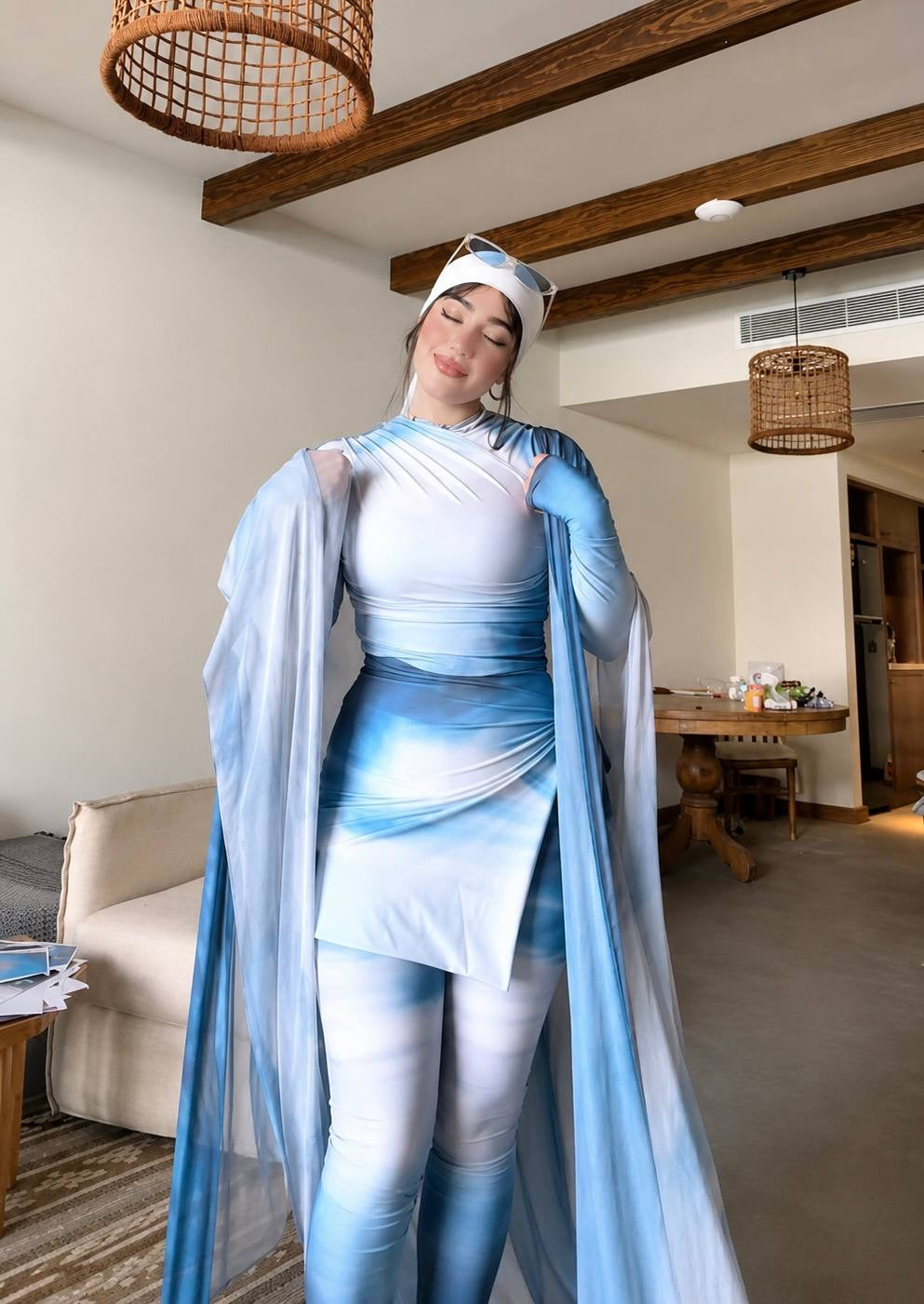 Blue 5P burkini