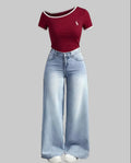 Polo shoulder top