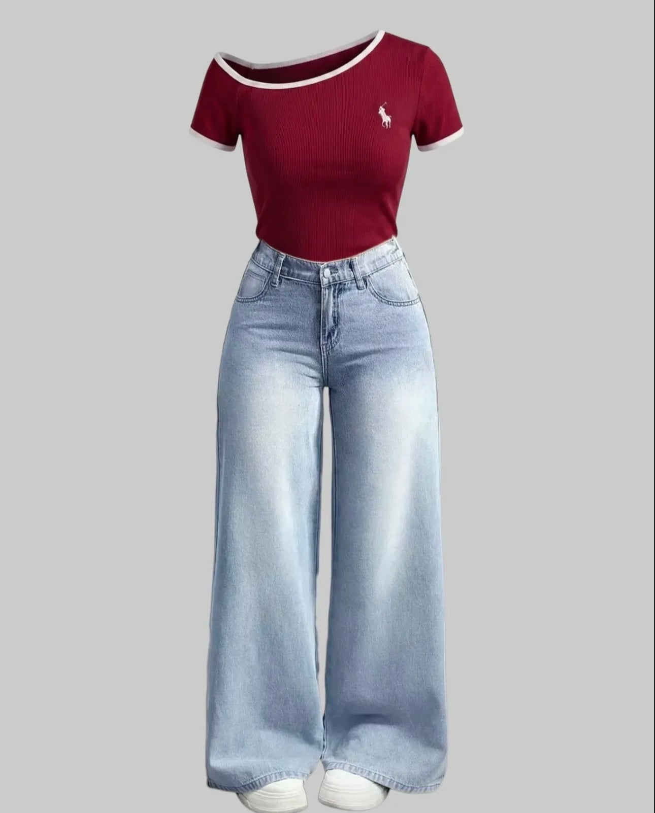 Polo shoulder top