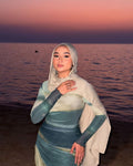 blue beach toull dress