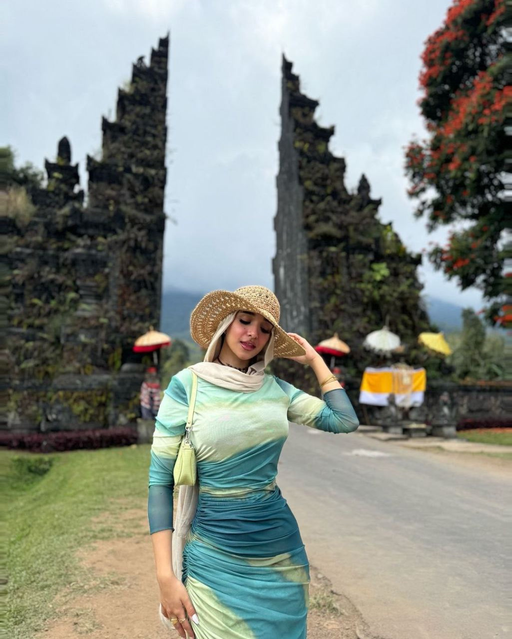 blue beach toull dress