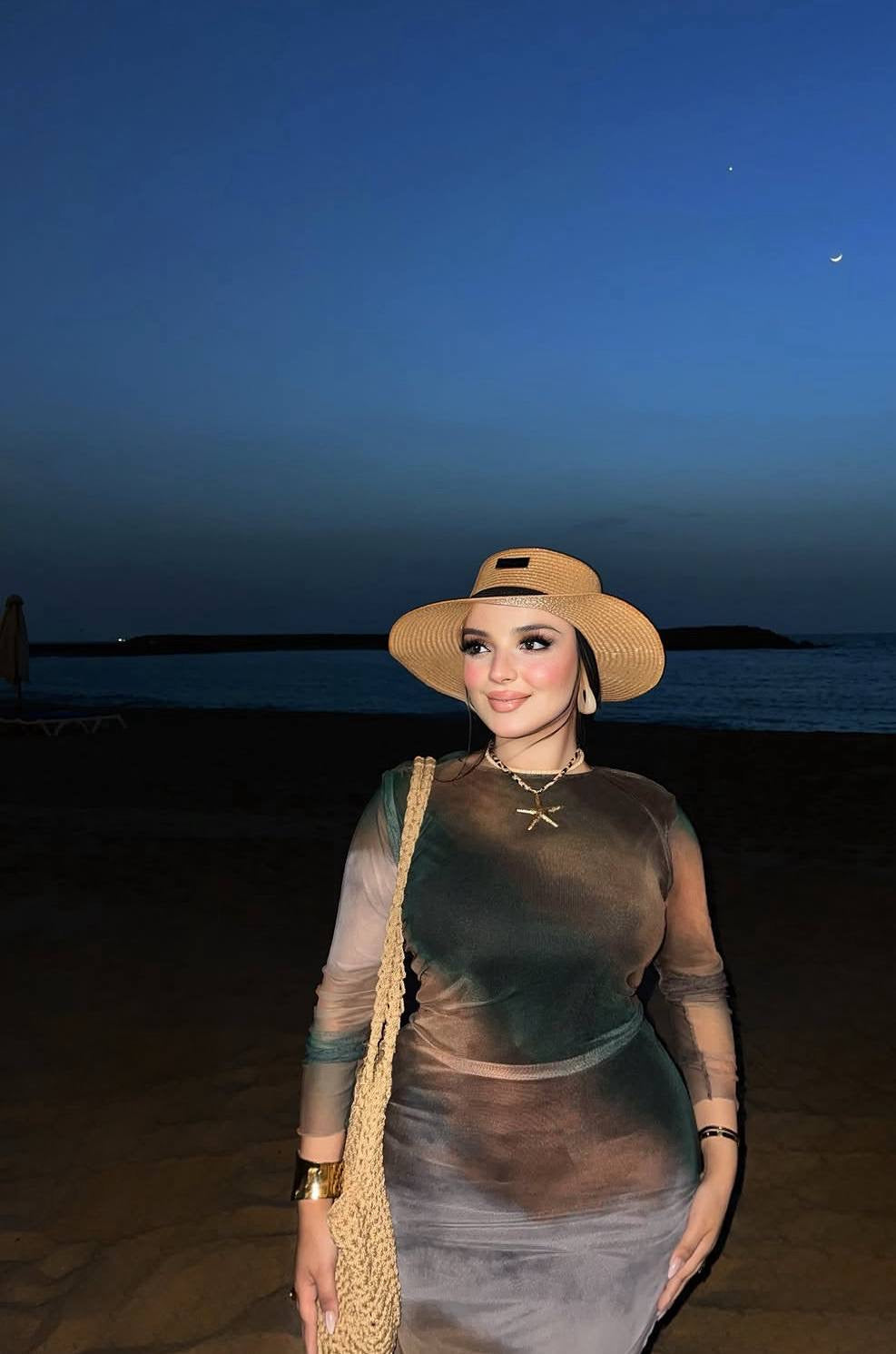 Brown toull dress