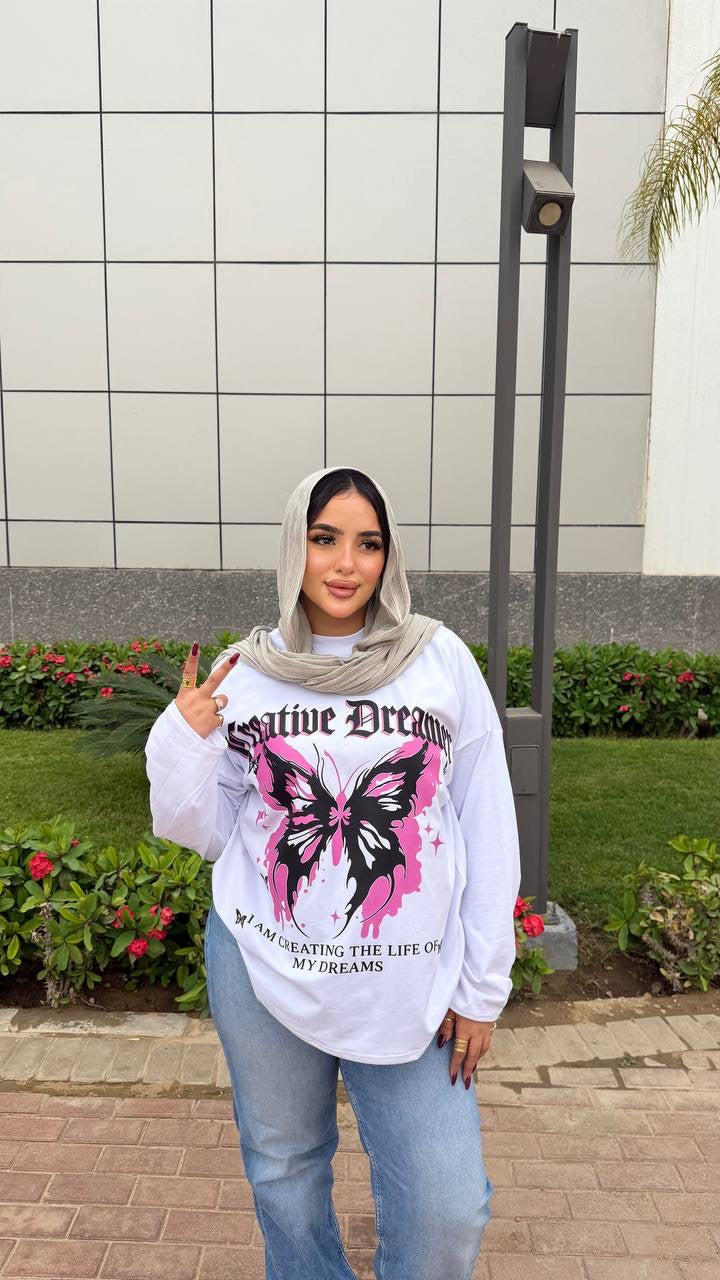 Butterfly oversize shirt