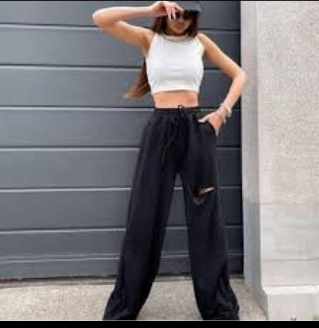 Cutting wide leg